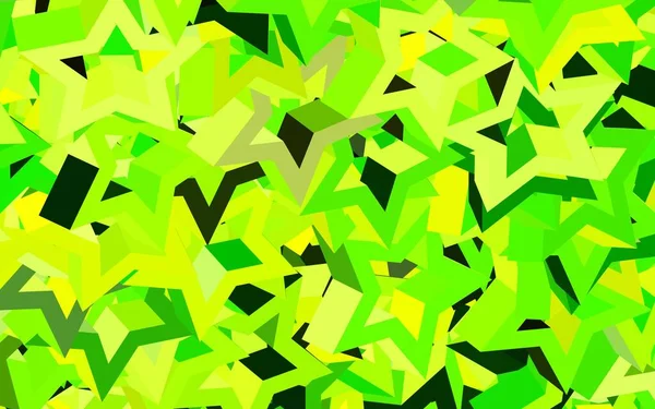 深绿色 黄色矢量纹理三角形风格 带有三角形的抽象风格装饰设计 壁纸精美的设计 — 图库矢量图片