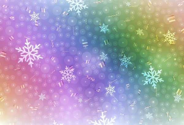 라이트 Light Multicolor Vector Pattern 크리스마스 스타일이다 성탄절에는 삽화와 별들이 — 스톡 벡터