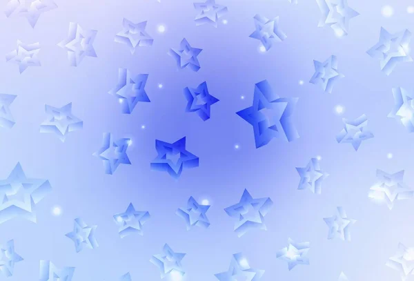 Modelo Vetor Roxo Claro Com Estrelas Céu Estrelas Fundo Abstrato —  Vetores de Stock