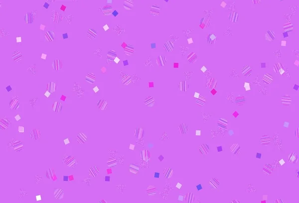 Ανοιχτό Ροζ Διάνυσμα Φόντο Τρίγωνα Κύκλους Κύβους Διακοσμητικό Σχέδιο Αφηρημένο — Διανυσματικό Αρχείο