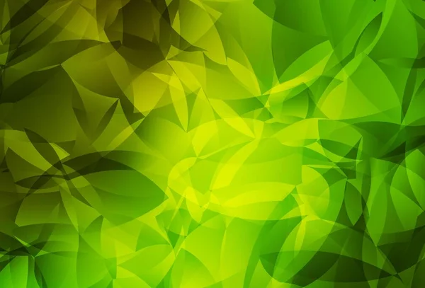 Açık Yeşil Sarı Vektör Düşük Poli Düzeni Üçgenli Parlak Renkli — Stok Vektör