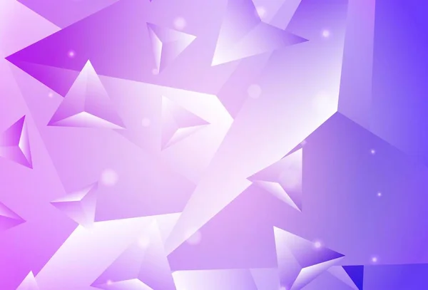 Modèle Triangles Gradient Vectoriel Violet Clair Illustration Géométrique Style Origami — Image vectorielle