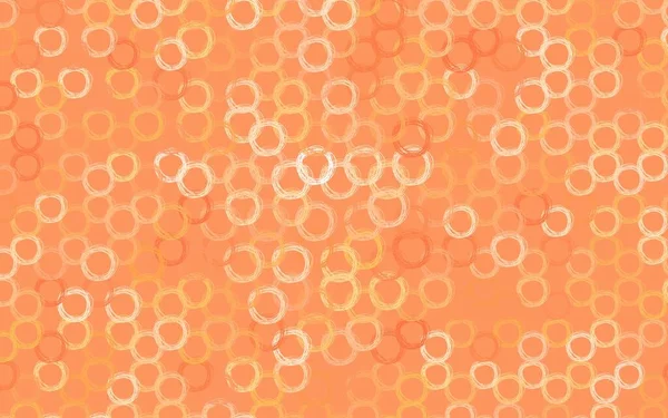 Layout Vettoriale Arancione Chiaro Con Forme Circolari Design Decorativo Sfocato — Vettoriale Stock