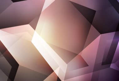 Renkli altıgenli koyu pembe vektör deseni. Altıgen tarzda ışıldayan soyut çizimler. Reklamlar, broşürler için desen.