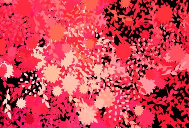 Soyut şekilli açık kırmızı vektör arkaplanı. Rastgele şekillerle soyut tarzda dekoratif tasarım. Bir cep telefonu için arka plan.