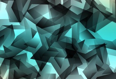 Işık yeşil vektör Çokgen arka plan. Poligonal illüstrasyon parlayan, hangi üçgen oluşur. Web siteniz için köşeli tasarım.