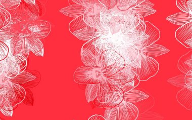 Açık kırmızı vektör çiçekli zarif arka plan. Çiçekli modern soyut illüstrasyon. Marka kitabınız için yeni şablon.