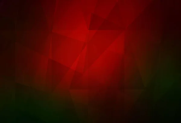 Темно Зеленый Красный Вектор Многоугольная Абстрактная Иллюстрация Градиентом Новая Текстура — стоковый вектор