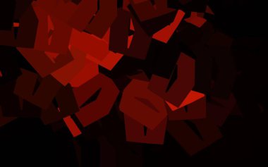 Altıgenli koyu kırmızı vektör arka planı. Renkli altıgenli bulanık arkaplan. Reklamınız için bir kalıp, kitapçıklar.