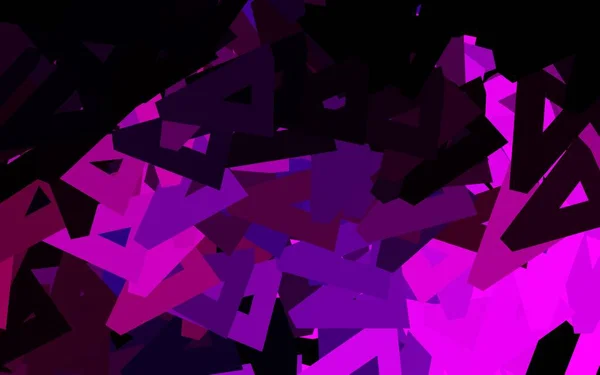 Textura Vectorial Rosa Oscuro Con Estilo Triangular Hermosa Ilustración Con — Archivo Imágenes Vectoriales