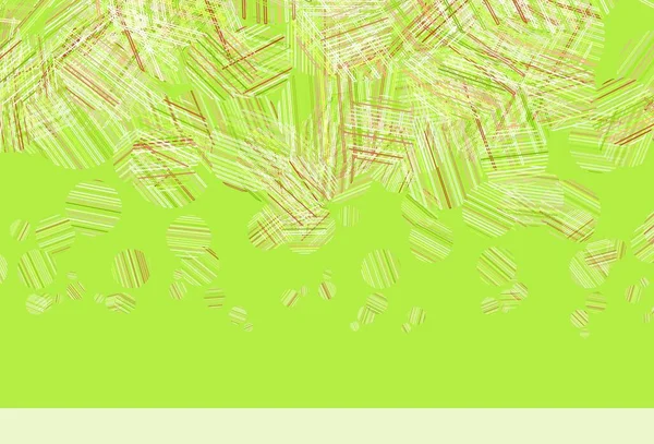 Verde Claro Fondo Vector Rojo Con Burbujas Ilustración Abstracta Moderna — Archivo Imágenes Vectoriales