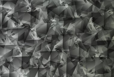 Açık gri vektör çokgen desen. Gradyanı olan zarif parlak çokgen çizimi. Broşürünüz için yepyeni bir tasarım..