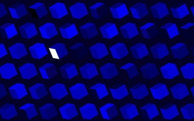 Eşkenar dörtgenli koyu mavi vektör şablonu. Dikdörtgen şekilli soyut çizimler. Reklamlar için desen.