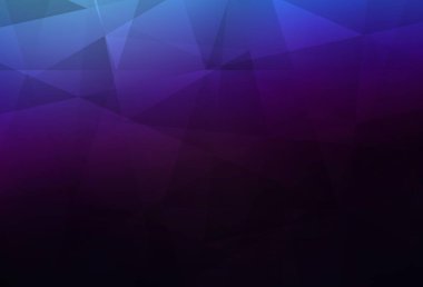 Koyu pembe, mavi vektör soyut çokgen arkaplan. Üçgenli modern soyut çizim. Marka kitabınız için yeni şablon.