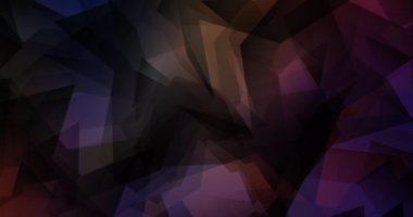 4K koyu mavi, kırmızı çokgen görüntü döngüsü.