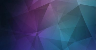 4K koyu pembe, mavi çokgen soyut animasyon.
