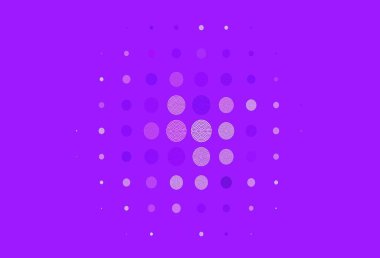 Küreli açık mor vektör deseni. Parlak renkli soyut çemberlerin olduğu bir resim. İş ilanınız için tasarım.