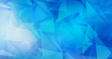 4K açık mavi çokgen soyut görüntü döngüsü.