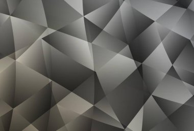 Light Gray vektör soyut mozaik arkaplan. Zarif üçgenleri olan soyut çizimler. İşiniz için en iyi üçgen tasarım.