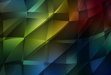 Koyu çok renkli vektör eğimli üçgen dokusu. Üçgenli renkli soyut çizimler. İşiniz için yepyeni bir tasarım..