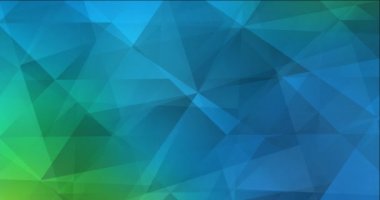 4K açık mavi, yeşil çokgen video görüntüsü.