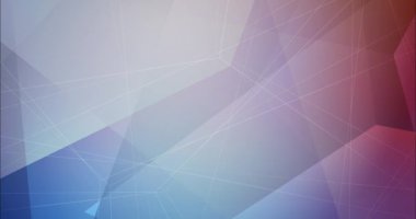 4K açık mavi, kırmızı çokgen video örneği.