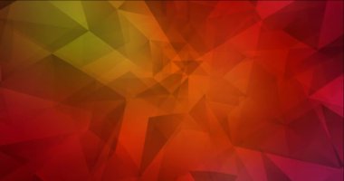 4K döngü koyu yeşil, çokgen şekilli kırmızı video.