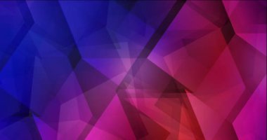 4K döngü koyu mavi, kırmızı görüntüler renkli altıgenler.