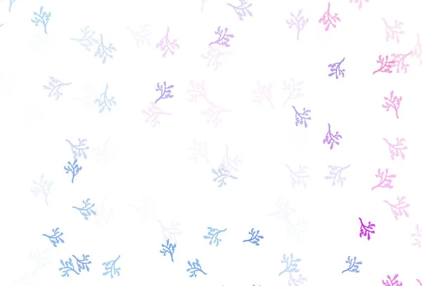 Azul Claro Vetor Vermelho Fundo Abstrato Com Sakura Ilustração Abstrata — Vetor de Stock