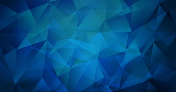 4К петля темно-голубой многоугольной абстрактной анимации. — стоковое видео