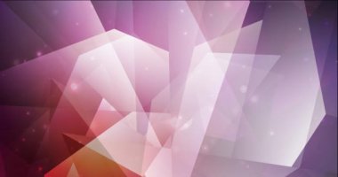 4K koyu pembe, sarı çokgen soyut animasyon.