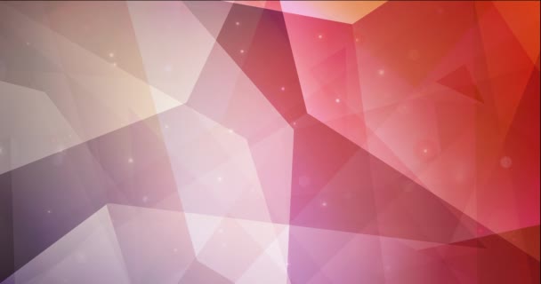 4К петля темно-розовый, красный многоугольной абстрактной анимации. — стоковое видео
