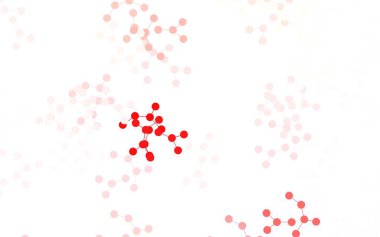 Yapay zeka verileriyle birlikte açık kırmızı vektör arkaplanı. Yapay zekanın bağlantı ve noktalarıyla soyut illüstrasyon. Poster ve teknoloji sembolü.