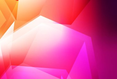 Açık pembe, sarı vektör soyut mozaik desen. Zarif üçgenleri olan soyut çizimler. İşiniz için en iyi üçgen tasarım.