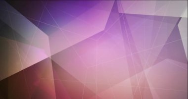 4K koyu pembe, yeşil çokgen soyut animasyon.