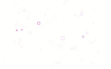 Açık pembe, küreli sarı vektör deseni. Soyut arka planda bulanık kabarcıklar ve renkli gradyan. Duvar kağıtlarının dokusu için desen.