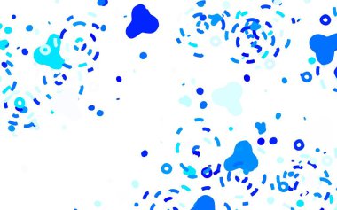 Kaotik şekilli açık mavi vektör şablonu. Renkli rastgele şekillerle modern soyut illüstrasyon. Kartvizitiniz için modern tasarım.