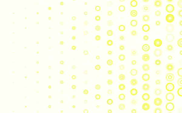 Hellgrüner Gelber Vektorhintergrund Mit Punkten Unscharfe Blasen Auf Abstraktem Hintergrund — Stockvektor
