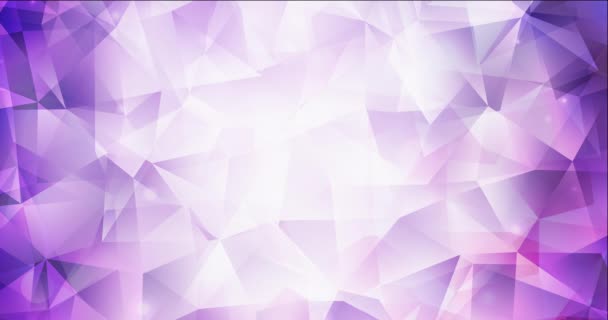 4K looping light purple, pink video with polygonal materials. — Stock Video