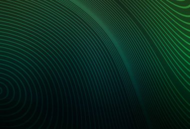 Bükülmüş çizgileri olan koyu yeşil vektör düzeni. Çağdaş gradyan soyut çizgileri olan çizimler. İşiniz için en iyi tasarım.