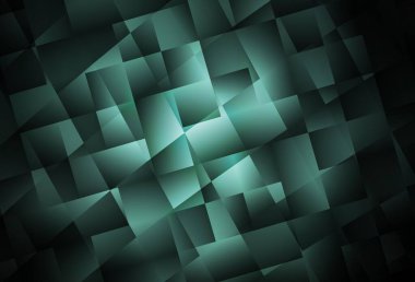 Koyu yeşil vektör düzeni çizgiler, dikdörtgenler. Soyut stil ve dikdörtgenlerle dekoratif tasarım. Reklamlar için desen.