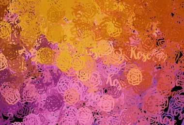 Açık pembe, soyut şekilli sarı vektör arkaplan. Rastgele şekillerle soyut tarzda dekoratif tasarım. Web siteniz için basit tasarım.