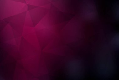 Koyu pembe vektör üçgen arkaplan. Origami stilinde gradyan ile yaratıcı geometrik illüstrasyon. Pankartın için tamamen yeni bir şablon.