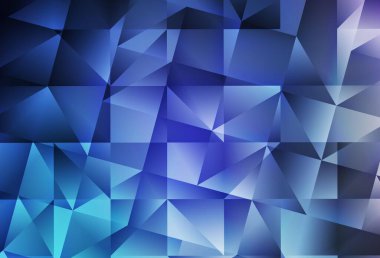 Koyu pembe, mavi vektör çokgen arka plan. Gradyanı olan zarif parlak çokgen çizimi. Broşürünüz için yepyeni bir tasarım..