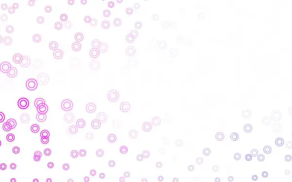 Luz Púrpura Fondo Vectorial Rosa Con Burbujas Diseño Decorativo Borroso — Archivo Imágenes Vectoriales