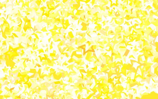 Fundo Vetorial Amarelo Claro Com Estrelas Pequenas Grandes Glitter Ilustração —  Vetores de Stock