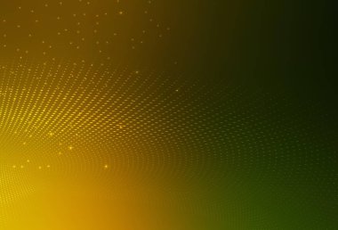 Koyu yeşil, sarı vektör soyut şekilli baloncuklu dekoratif tasarımı bulanıklaştırdı. Soyut arka planda bulanık kabarcıklar ve renkli gradyan. Web siteniz için basit tasarım.