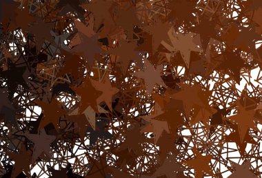 Renkli yıldızlı koyu kahverengi vektör arka planı. Yıldızlı modern geometrik soyut çizim. İş ilanınız için akıllı tasarım.