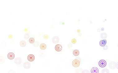 Küreli hafif turuncu vektör deseni. Doğa tarzında bulanık halkaları olan güzel renkli çizimler. İş ilanınız için tasarım.