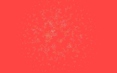 Açık Kırmızı, yapay zeka yapısına sahip sarı vektör şablonu. Soyut şablondaki yapay zeka şekilleriyle parlayan illüstrasyon. Bilim için desen, geleceksel tasarımlar..